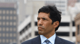 State Sen. Hansen Clarke is seen in Detroit on Aug. 4. Clarke, who defeated longtime incumbent U.S. Rep. Carolyn Cheeks Kilpatrick, says he will fix old, blighted neighborhoods like the one he grew up in.