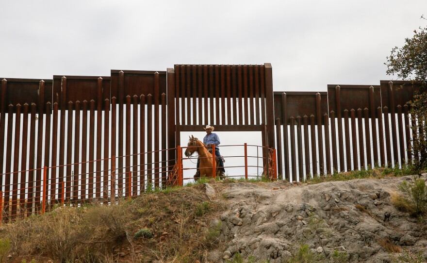An opening in the border wall for cattle to move from Mexico to the U.S. Arizona has just three cattle ports along its entire border.