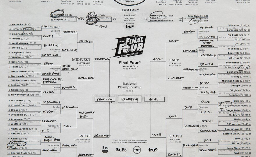 President Obama's 2015 NCAA Tournament bracket.