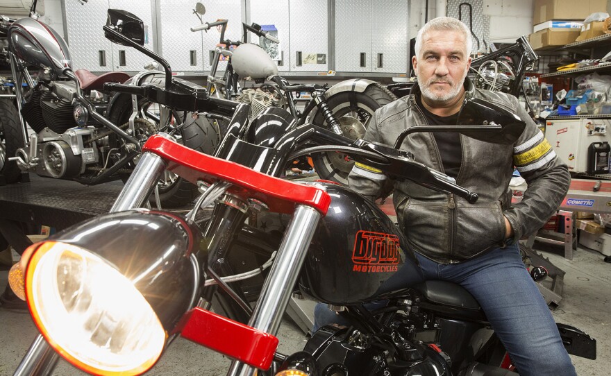 Paul Hollywood takes off on an epic adventure riding a customized Harley Davidson.