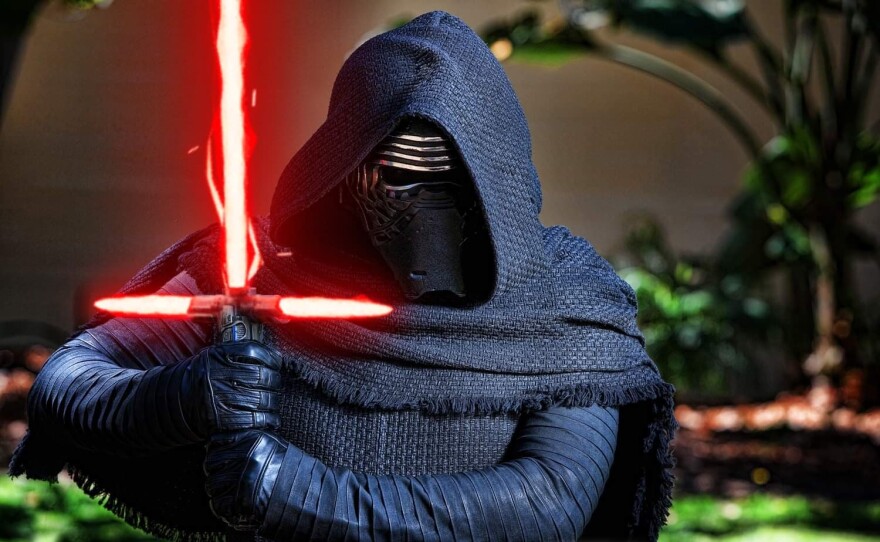 Shane Holly, seen here as Kylo Ren, is the garrison commanding officer of the Imperial Sands Garrison. Undated photo.