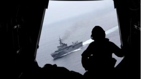 MV-22 Osprey landing on a Japanese vessel during Dawn Blitz, June 2013