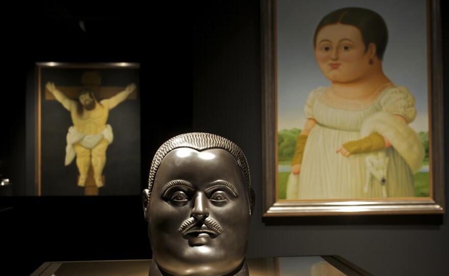 Colombian artist Fernando Botero's artwork is showcased at the the Bowers Museum in Santa Ana, Calif., on Sept. 10, 2009. The exhibit "The Baroque World of Fernando Botero" was the first major U.S. retrospective presented in more than 30 years by Botero.