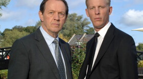 (L to R): Kevin Whately as DI Lewis and Laurence Fox as DS James Hathaway in "Inspector Lewis, Series IV: Wild Justice."