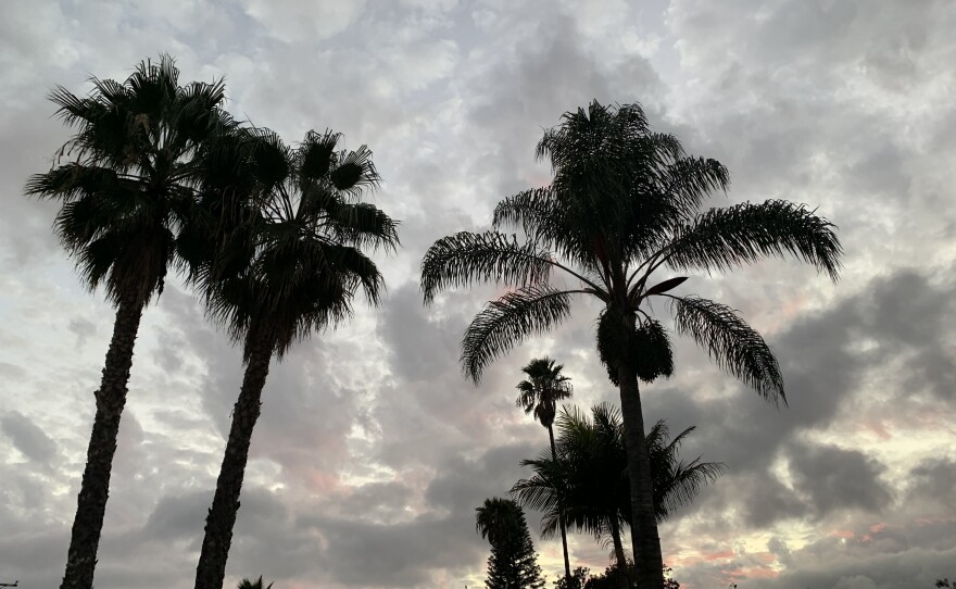 Clouds form in the skies above the neighborhood of San Carlos, Dec. 27, 2020.