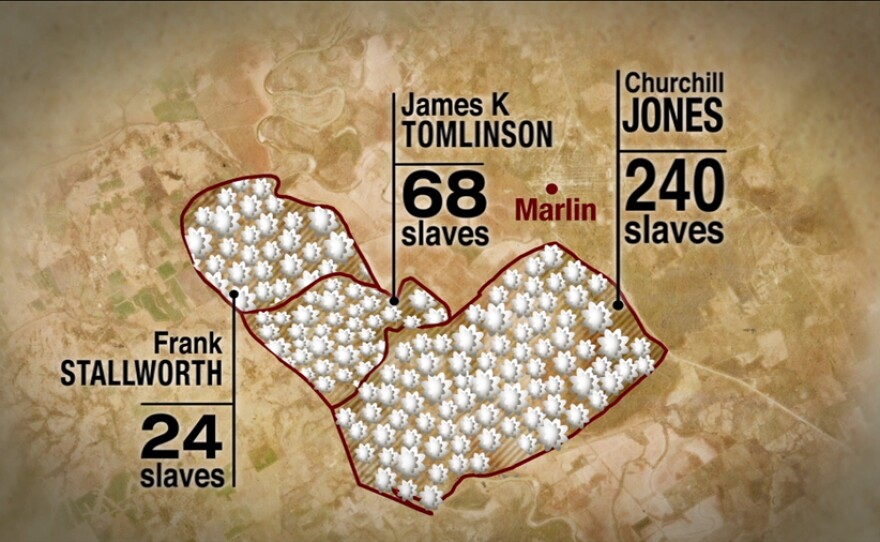 Plantations graphic from the film "Tomlinson Hill."
