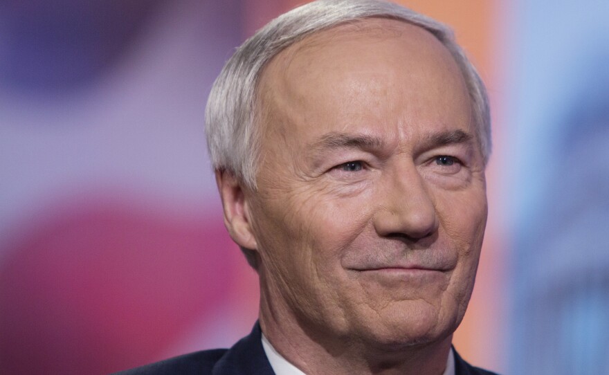 Arkansas Gov. Asa Hutchinson, seen in May 2019, has not issued a statewide stay-at-home order in response to the coronavirus.