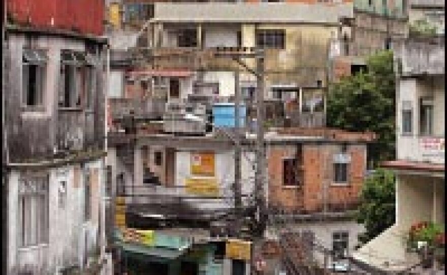 Brazilian soldiers patrol the Rocinha favela in Rio de Janeiro, March 2006. Increased lawlessness in the shantytowns has been met with retaliation killings many blame on the police.