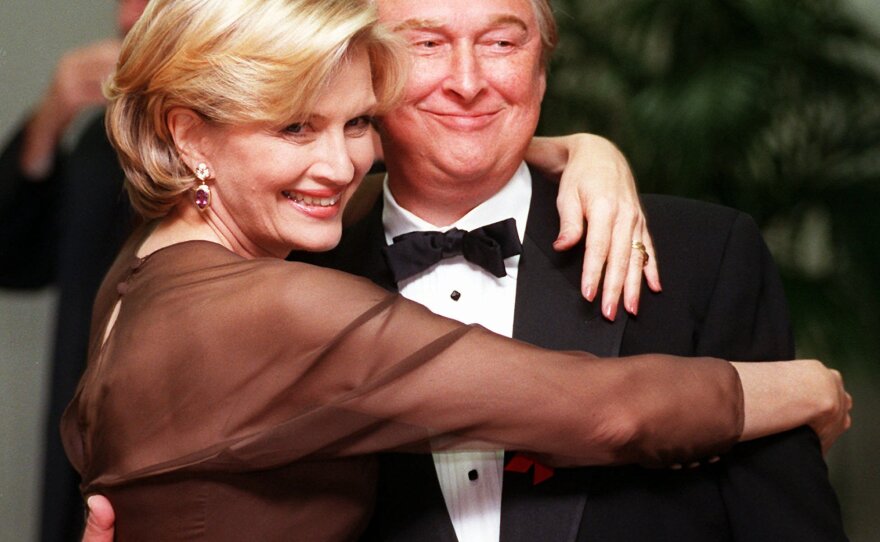 Nichols and television journalist Diane Sawyer, shown above in November 1997, were married for 26 years.