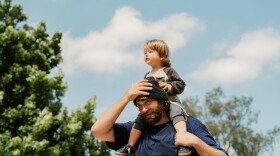 Vincent Tourville, a veteran of the Iraq war, lives on the West Los Angeles VA campus with his 2-year-old son.