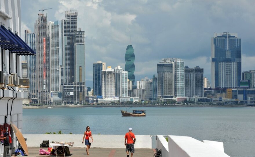 Tourists visit the San Felipe neighborhood in Panama City in December 2011. Panama is experiencing record economic growth, but many fear the benefits aren't trickling down to the poor.