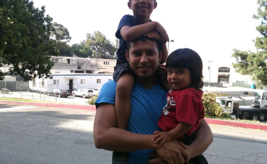 Jose Demar Fuentes and his family are shown in this photo, July 11, 2018.