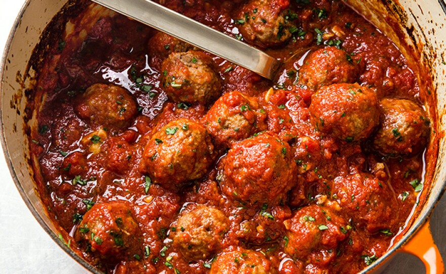 Test cook Ashley Moore shows Bridget how to make the easiest-ever Drop Meatballs.