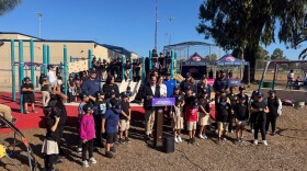Memorial Park and Recreation Center in Logan Heights to celebrate the team’s playground improvement contribution. Earlier this year, Wave FC contributed nearly $50,000 to a much-needed playground resurfacing project at the park Oct., 2, 2015.<br/><br/><br/>