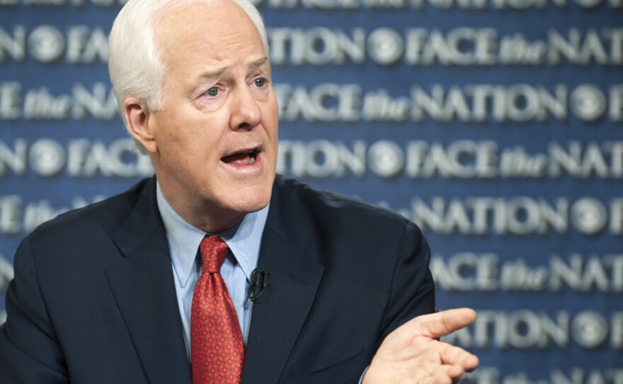 In this photo provided by CBS News, Texas Republican Sen. John Cornyn speaks on CBS's
