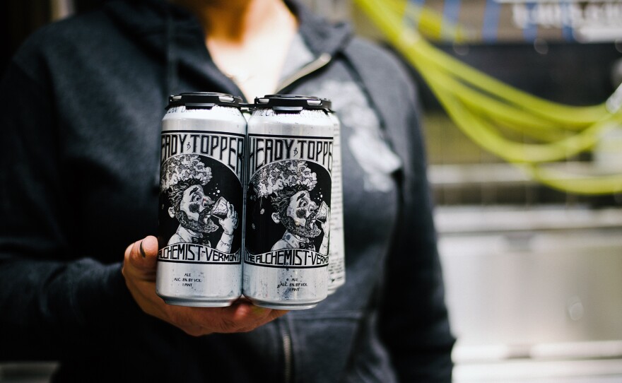 Cans of Heady Topper, one of the earliest murky beers credited with making haziness cool.