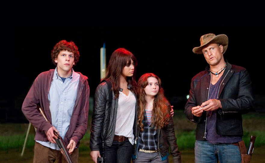 Rule 32 in "Zombieland" states: "Enjoy the little things." Pictured here: Jesse Eisenberg, Emma Stone, Abigail Breslin and Woody Harrelson.