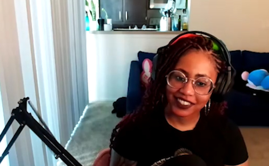 Streamer Briggsy in their home being interviewed following TwitchCon 2025 on Oct. 21, 2025.