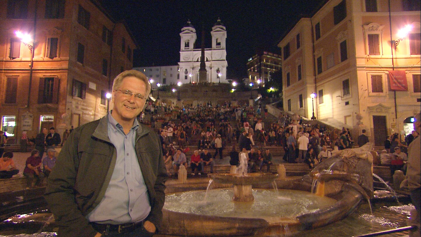 Rick Steves at the Spanish Steps.