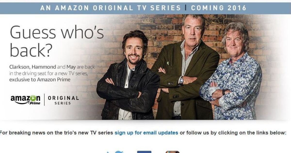 Top Gear' Team Signs Deal With Amazon; New Car Show Set For 2016