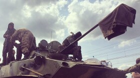 A tank in Kramatorsk.