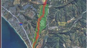 This map shows the route of the proposed 16 mile toll road that would cut through San Onofre State Beach Park.