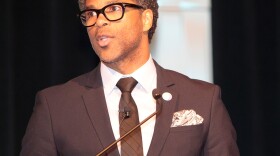 Dr. Lamar Hasbrouck addresses the National Association of County and City Health Officials' annual meeting, 2015.