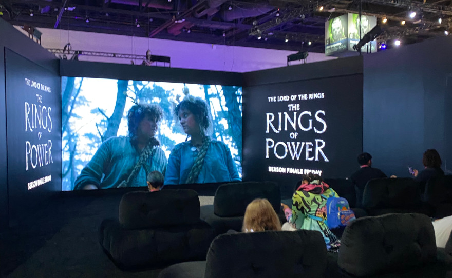 The Prime Video booth at TwitchCon 2022. San Diego Convention Center. Oct. 7, 2022.