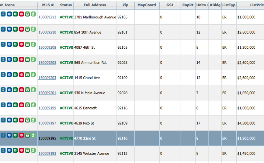Listings for Bankim Shah's properties are shown on a listings database.