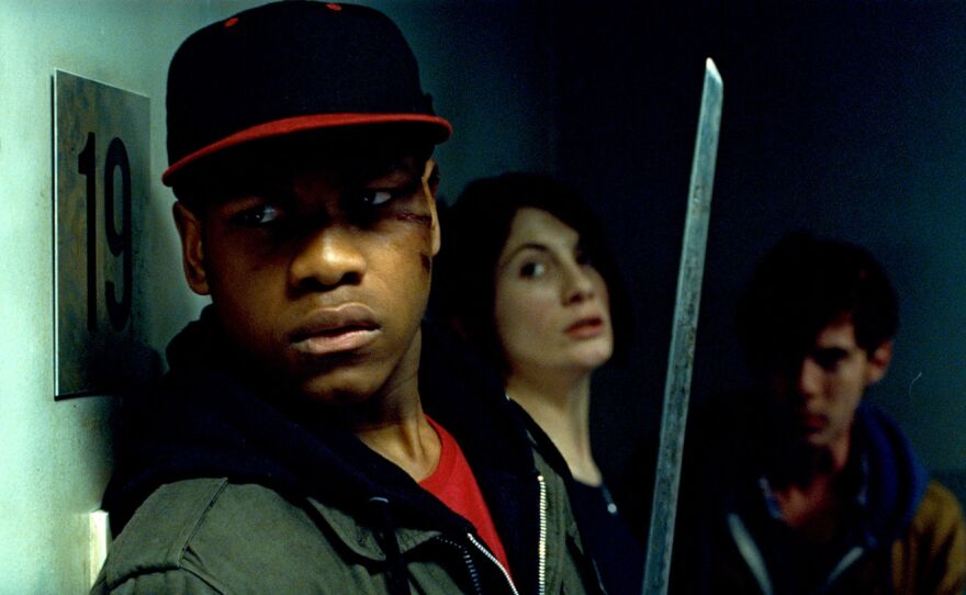 John Boyega and Jodie Whitaker in "Attack the Block."