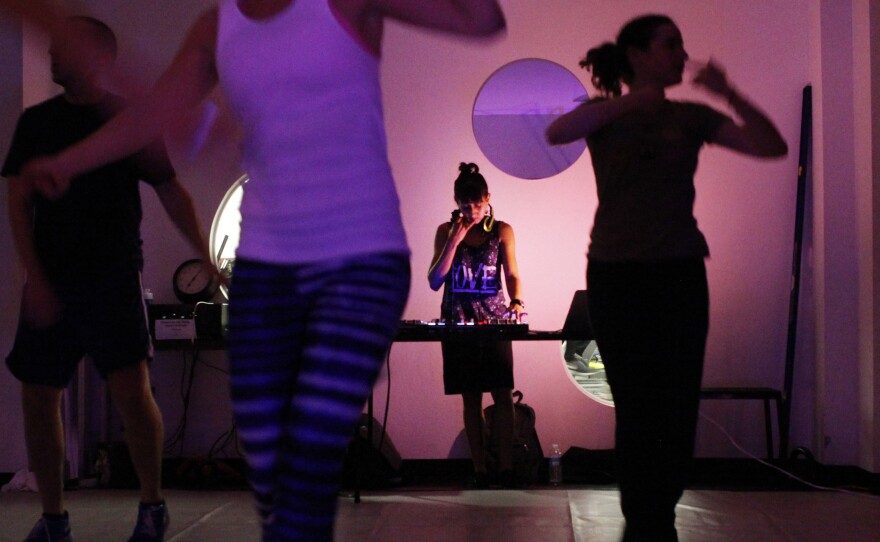 Shah spins for a fitness class every Monday.