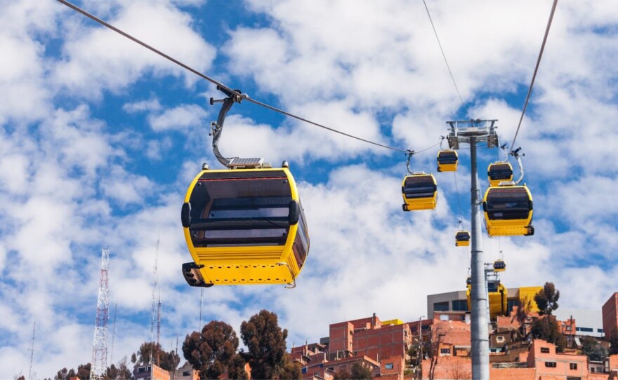 An undated rendering of the proposed aerial skyway in the Mira Mesa area.