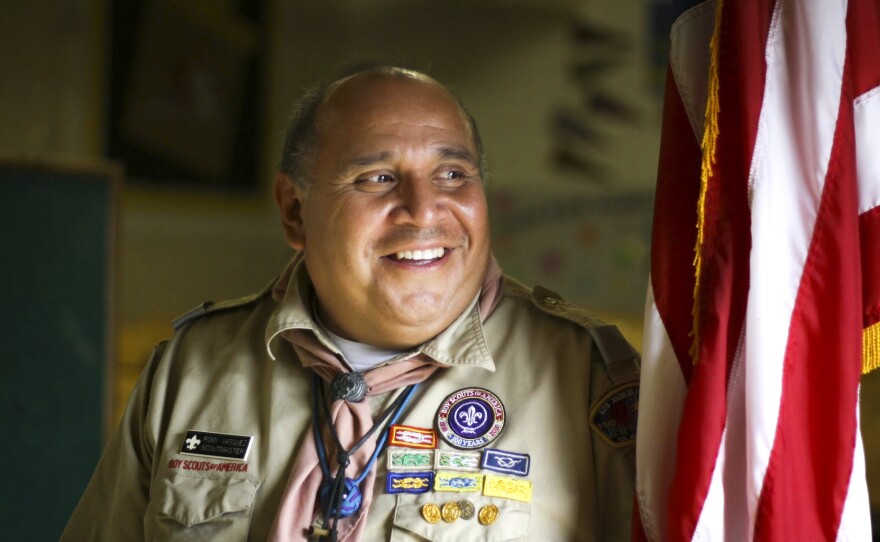 Romualdo Vasquez Peña III (aka Romy) has been the scoutmaster for Troop 780 in South Central LA for 27 years.