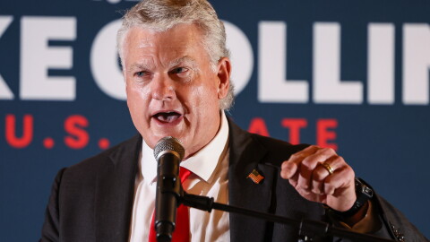 Georgia Republican U.S. Senate nominee Mike Collins is seen on June 16 in Jackson, Ga.