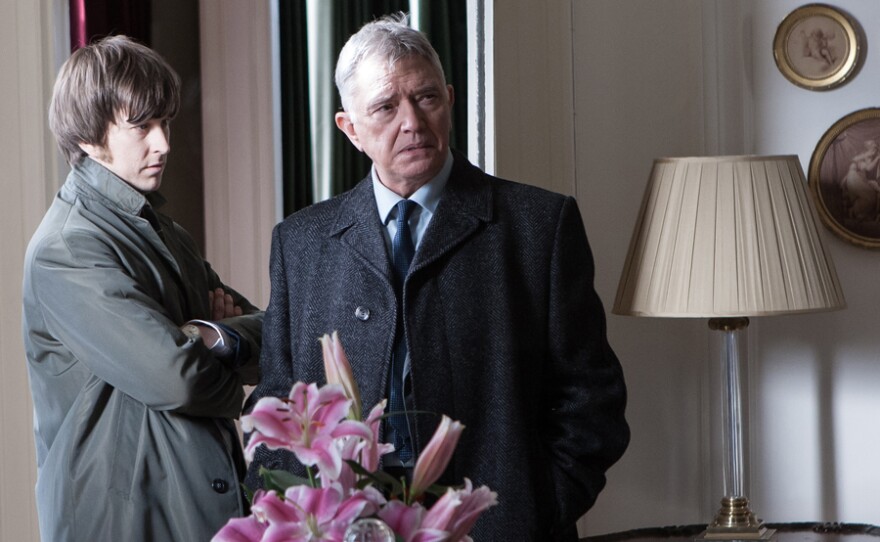 Lee Ingleby as Detective Sergeant Bacchus with Martin Shaw as Chief Inspector George Gently.