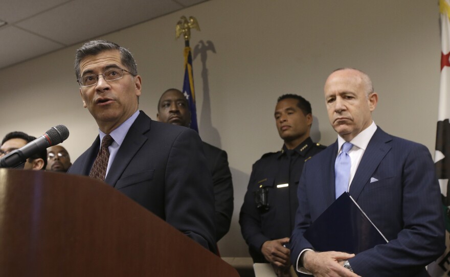 California Attorney General Xavier Becerra, announces his department's involvement in an investigation into the killing of Stephon Clark by two Sacramento Police officers.