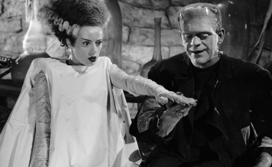 Elsa Lanchester and Boris Karloff as the Monster and his Bride in "The Bride of Frankenstein." The film screens at Comic-Con as part of the 200th anniversary of Mary Shelley's novel "Frankenstein."