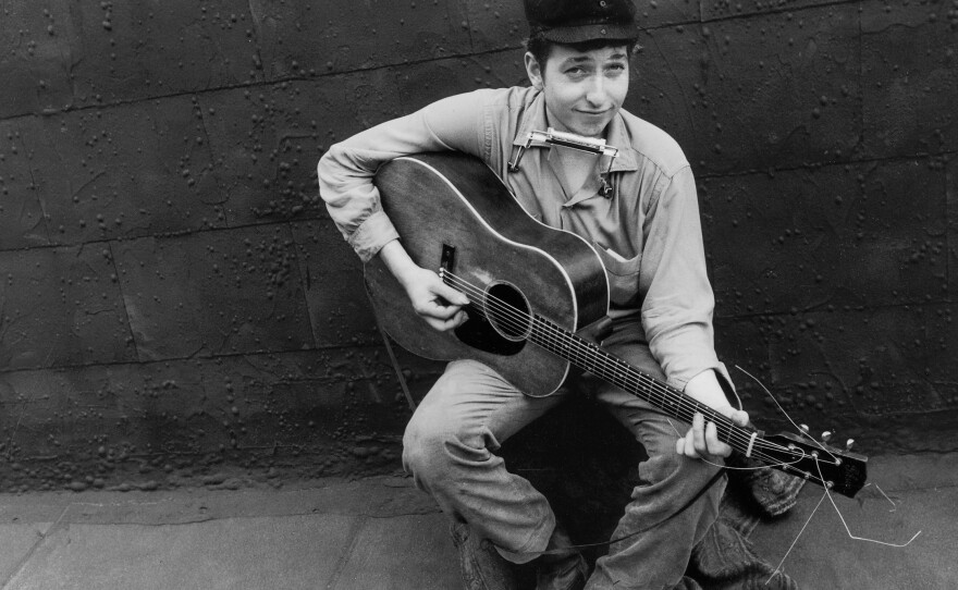 Bob Dylan in 1962. His extremely limited-edition <em>50th Anniversary Collection</em> features unreleased material from his early career.