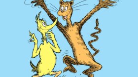 <p>The young duck McKluck and his friend the cat discuss what to do with their magical wish-granting Bippolo Seed in Dr. Seuss's story, <em>The Bippolo Seed.</em></p>