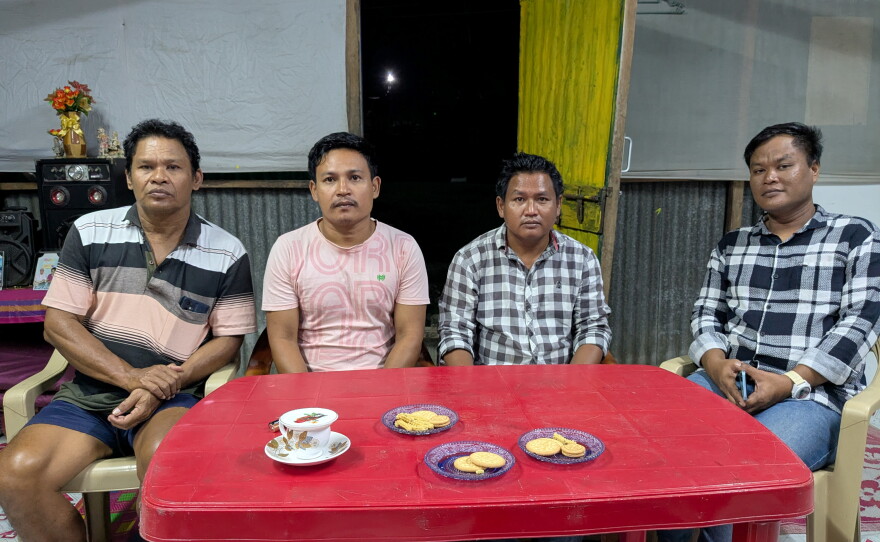 Barnabas Manju (left) and his team from the Great Nicobar Tribal Council say parts of the upcoming Great Nicobar Infrastructure project encroaches on their ancestral land, even though Indian officials had promised that wouldn't happen.