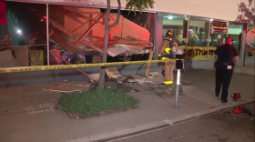Debris from the collapse of the second story of a thrift shop in Hillcrest, June 22, 2015.