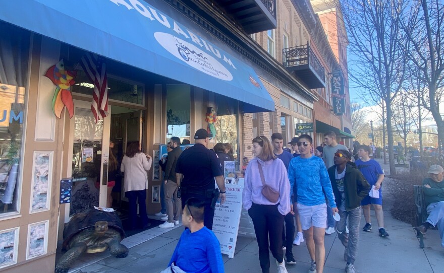 The small aquarium in Hendersonville, N.C., is seeing a lot of visitors curious about Charlotte the pregnant stingray.