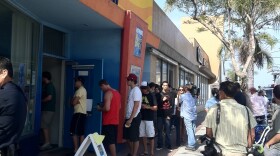 Citation-holders wait their turn to register for Instant Justice Program