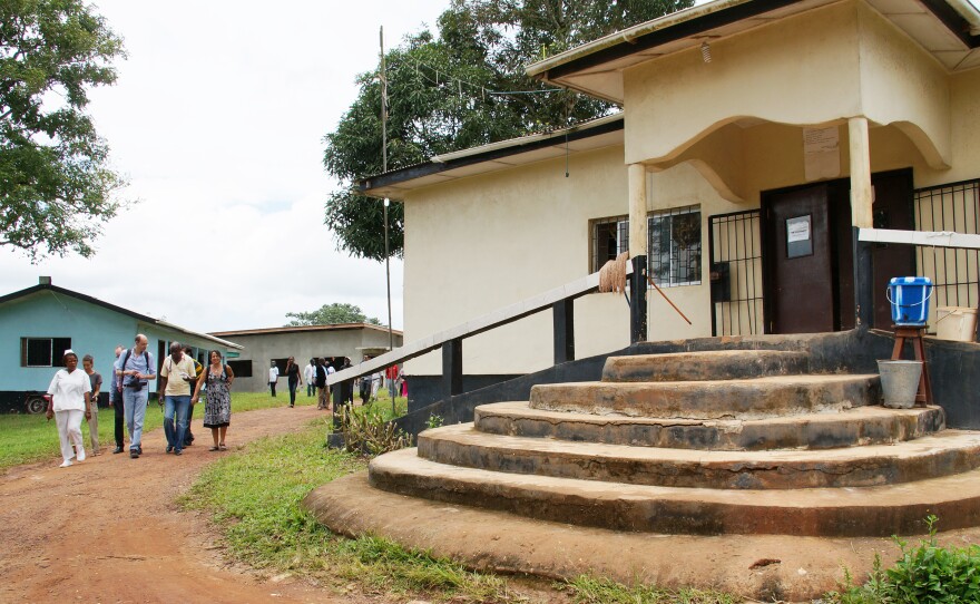A team from Dr. Paul Farmer's Partners In Health nonprofit visited southeast Liberia's Martha Tubman Memorial Hospital in September. The hospital has a new, six-bed isolation unit financed by the U.N.