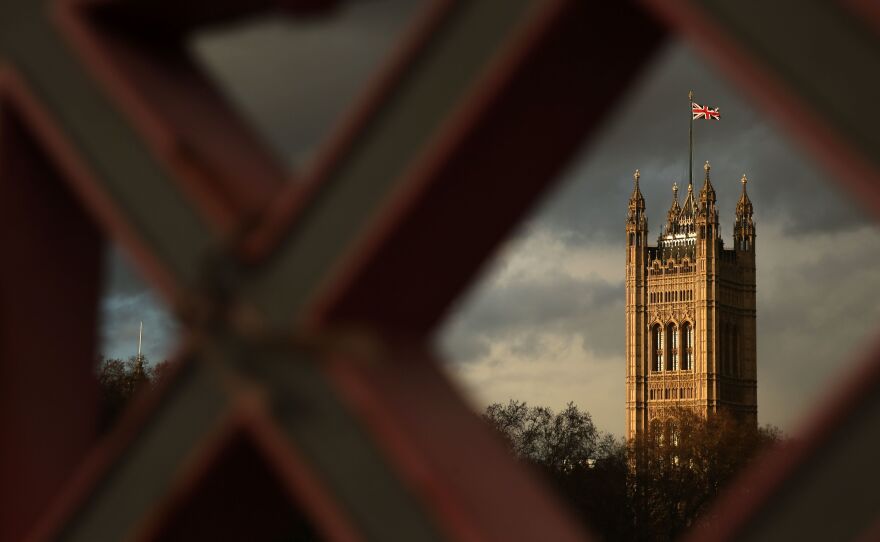 The Union Jack flies above the Palace of Westminster, the seat of Parliament in London. U.K. lawmakers are expected to decide soon the fate of a draft Brexit deal negotiated between Prime Minister Theresa May and the European Union.