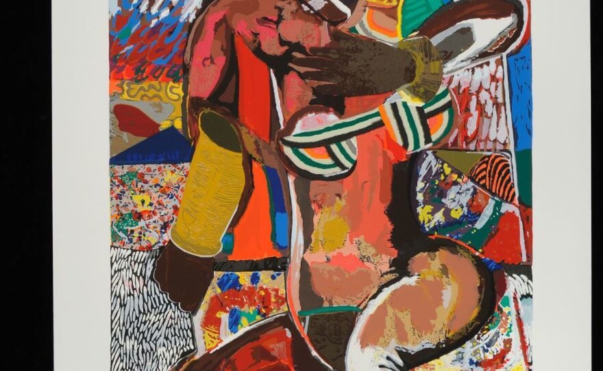 David Driskell, <em>Dancing Angel, </em> 2002. Screenprint, 34 x 21 in.