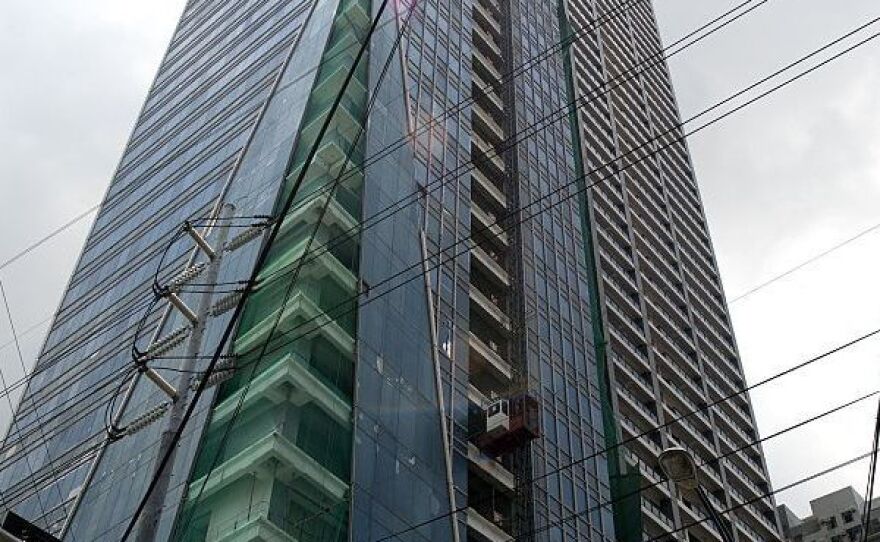 Trump Tower still under construction in Manila on July 31, 2015.