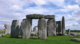 A photo of Stonehenge, Salisbury Plain, in southern England. 