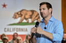FILE - Rep. Eric Swalwell, D-Calif., appears at a town hall meeting in Sacramento, Calif., April 7, 2026.
