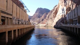 The Colorado River, which flows out of Hoover Dam at the Arizona-Nevada border, is shown in this undated photo. 